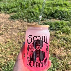 13oz red color changing glass Halloween up!